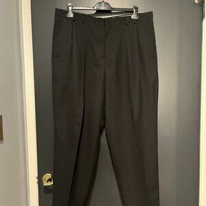 Mens Black Pleated Dress Pants with Cuff Dockers 40x32